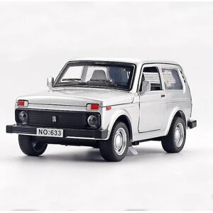 Hhcx-1/32 Russisk Lada Niva Legetøj Modelbil Legetøj Diecast Metal Støbning Pull Back Musik Let Bil Til Børn Køretøjslegetøj - Perfet Silver