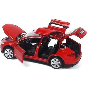 1:32 Tesla Model X Alloy Diecast Model Car Rød - Perfet red