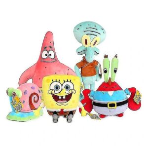 SpongeBob SquarePants Plyslegetøj Patrick Star Squidward Doll V - Perfet Krabs boss