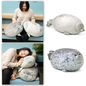 Angry Seal Pillow Plys Seal Animal Toy Seal Pillow -1 - Perfet Grey 60CM