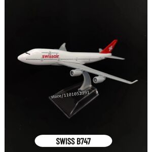 Skala 1:400 Metal Fly Replica Dhl Boeing 757 Airplane Diecast Model Fly Home Office Miniaturelegetøj til børn - Perfet 106.Swiss B747