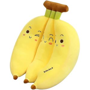 Banan Plys Legetøj Sød tegneserie fyldt frugtpude til boligindretning Børn pige julegave A 55cm
