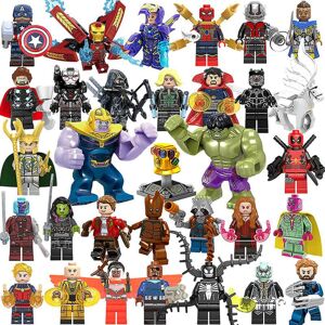 Jettbuying 32 Stk Marvel Avengers Super Hero Comic Mini Figures Dc Minifig colorful one size