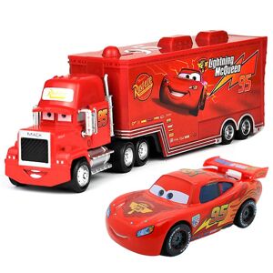 Filmbiler 2 3 Karakterer Lightning Mcqueen & The King & Chick Hicks & Mack Lastbil Onkel Metal Trykstøbte Legetøjsbiler Køretøjsmodel Til Børn Drenge Gaver