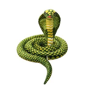 HKWWW 2,4 m Cobra Plys Plys Slange Cobra Snake Plys Legetøj Stor Konge Cobra Fyldedyr Snake[HK] Green