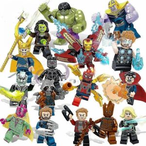 HKWWW 16 stk Marvel Avengers Super Hero Comic Mini Figures Dc Minifigure Gave til børn[HK] Colorful 16 pc