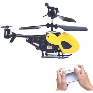 2ch Mini Rc Helikopter Radio Fjernbetjening Aircraft Micro 2 Channel Legetøj Rc Helikoptre Fk Yellow