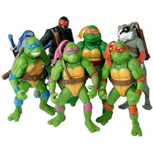 6 stk Ninja Turtles Action Figur Tegnefilm Tartaruga Ninja Legetøj Til Børn Anime Figur Dukke Fødselsdagsgaver