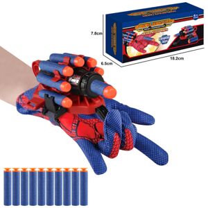 YINFEILI Marvel Spiderman - Super Launcher-handske, gaver til børn med håndledslegetøj Blå