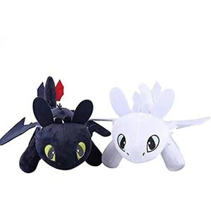 2 stk/sæt Sådan træner du din drage 3 Tandløs Lys & Night Fury Soft Toy 27cm-r