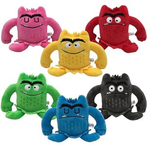 15 cm Farven Monster Følelse Plys Legetøj Baby Formilde Følelser Plys Søde udstoppede dukker Barn Jul Fødselsdagsgave 6pcs