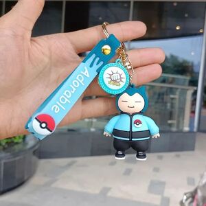 Mode tegnet nyckelring Anime figur hængt model docka barn leksak gåvor Snorlax