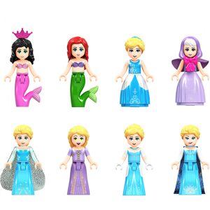 Disney Princess Minifigurer Anna Elsa Maleficent Building Blocks A