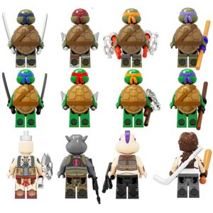 8 ST Teenage Mutant Ninja Turtles Blocks Figurer Toy Xmas