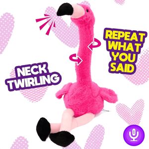 Talking Flamingo Repeats What You Say Twisting Electric Interactive Animated Toy Taling Plys Buddy Gift For Småbørn Fødselsdag Festival Holiday, Pin