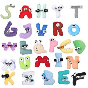26 engelske bogstaver Alfabet Lore, men er plys legetøj udstoppede dyr I