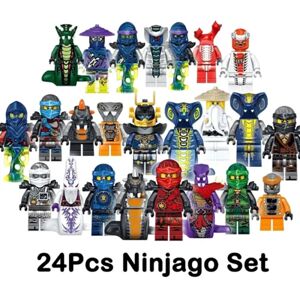 Sæt med 24 stk go Minifigurer Jay Sensei Wu Master Building as the picture