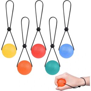 5 Pack Stress Ball 2,1 tommer bærbare Squeeze Stress Relief Bolde