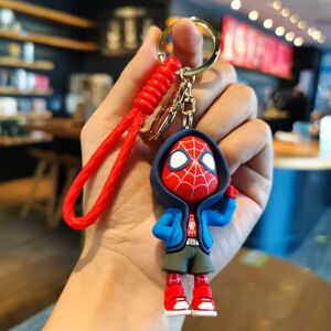 Marvel Spider Man Sød Dukke Nøglering Action Figurer Avengers Captain America Pendant Legetøj Kawaii Taske Bilnøglering Fødselsdagsgaver respekteras Styles A