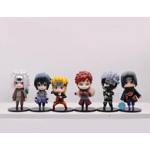 QQQUN 6 stk 11 cm stående Naruto figur tegneserie Naruto Sasuke bil o