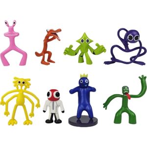 BULIKEJI 8-delt sæt Rainbow Friends Action Figur Legetøj Spil Gaver til børn Gaver