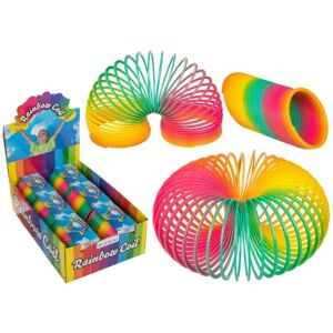 Out Of The Blue Stor 10cm Slinky Spiral Classic Rainbow farver Trappefjeder Multicolor