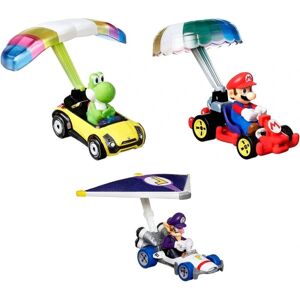 Super Mario 3-Pack Hot Wheels Mario Kart Racers 1:64 Køretøjer Biler Metall Multicolor