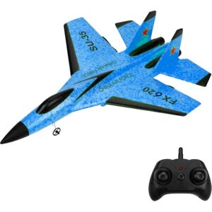 Jettbuying su 35 avion rc fjernbetjening flycontroller SU-35 jagerfly blue