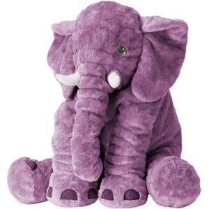 FMYSJ Elephant Large Plys Jumbo Grey Blød Plys Dyrepude (FMY) Purple