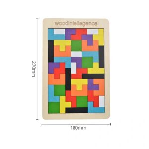 Træ Magnetiske Tetris byggeklodser Børns Baby Pædagogisk Legetøj Rusland 3D Puslespil Model Classic Tetris (6mm Thick)