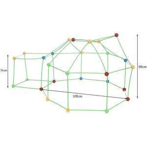 Kids Fort Building Kits, gør-det-selv-puslespil, legetøjshus, byg din hytte, gør-det-selv bygger slotte Tunneler Legetelt indendørs og udendørs gave til drenge Pige Alder 5 6 7 8 9