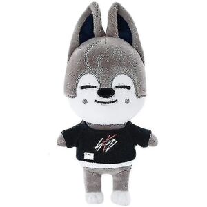 Tegnefilm Stray Kids Skzoo Plyslegetøj 21 cm Peluche fyldte dukke Bbokari Wolf Chan Leebit Dwaekki Jinir