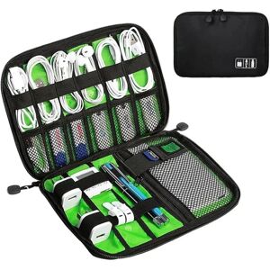 B4B Elektronisk Organizer Lille Rejsekabel Organizer Taske Black M