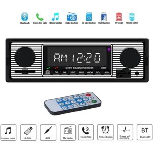 BLE Bluetooth Retro Bilradio MP3-afspiller Stereo USB AUX Classic