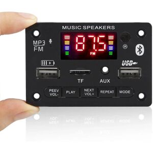 12v Bluetooth 5.0 Mp3-afspiller dekoderkort 2x40w bilforstærker FM-radiomodul Support Tf Usb Aux H