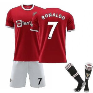 Cristiano Ronaldo #7 Manchester United fodboldtrøjesæt 21/22 C 24 (130-140Cm)