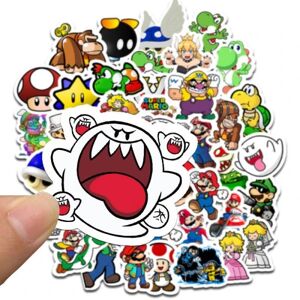 ExpressVaruhuset 50-PAKKER Nintendo Super Mario vandtætte klistermærker White