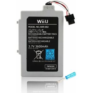 Batteri til Nintendo Wii U 3600mah. sort one size