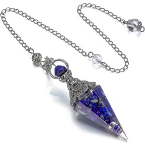 Swarovski Chakra Krystal Pendulum Sekskantet Reiki Healing Crystal Points Ædelsten Dowsing Pendulum（Chakra）