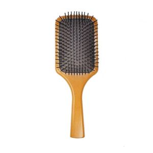 WATERBERST Stor, lang, udfiltrende, naturlig bøgetræ-hårbørste padlebørste Fleksibel pude-hårbørste til tykt krøllet tyndt langt kort tørt, groft hår gør hår