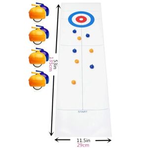 waner Bordplade curling spil og familie sjove brætspil til børn og voksne Shuffleboard pucke med 8 ruller