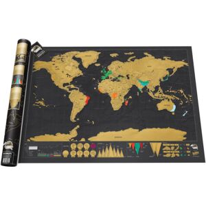 Northix Scratch Map Deluxe Version - Skrabeligt Kort Multicolor