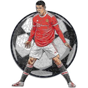 120 stykke puslespil træ Cristiano Ronaldo til børn A5