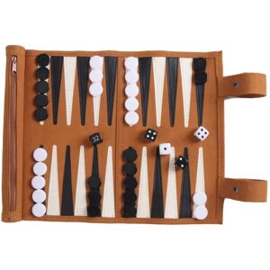 Rollable Backgammon Brætspil Microfiber bærbart skaksæt