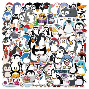 100 STK Penguin Stickers, Søde tegneserie Penguin Vandtætte Stickers, Vinyl Stickers