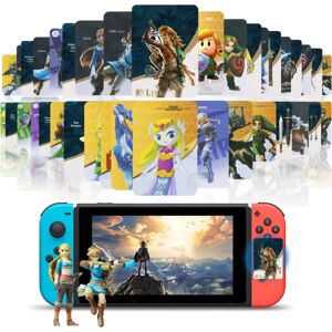 No brand Komplet sæt mini Amiibo-kort, der er kompatible med The Legend of Zelda: Breath of the Wild og Kingdom Tears - Large Cards 40