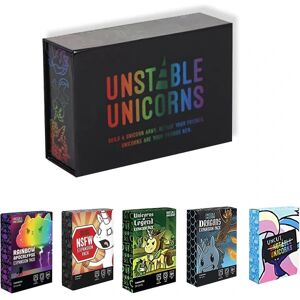 AIZHENCHEN 6 stk. Ustabilt Unicorn Solitaire Spilsæt - Voksenstrategispil, Teen-brætspil og festspil designet til at komplementere Base Unstable Unicorn Solita