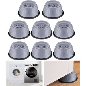 Vaskemaskine Anti-vibrationsmåtte 8 stykker, HAUSPROFI Anti-vibration Vaskemaskine Anti-Støj Pad, Universal Vaskemaskine Tørretumbler Support