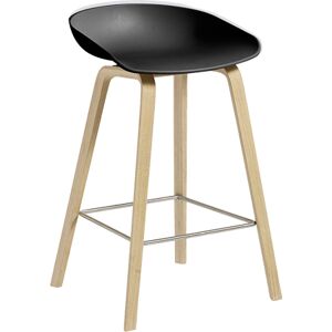 HAY About a Stool (AAS 32) Eg - Rustfri Stål - H:65cm - Sort