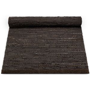 Rug Solid læder tæppe - 65x135 - Choco